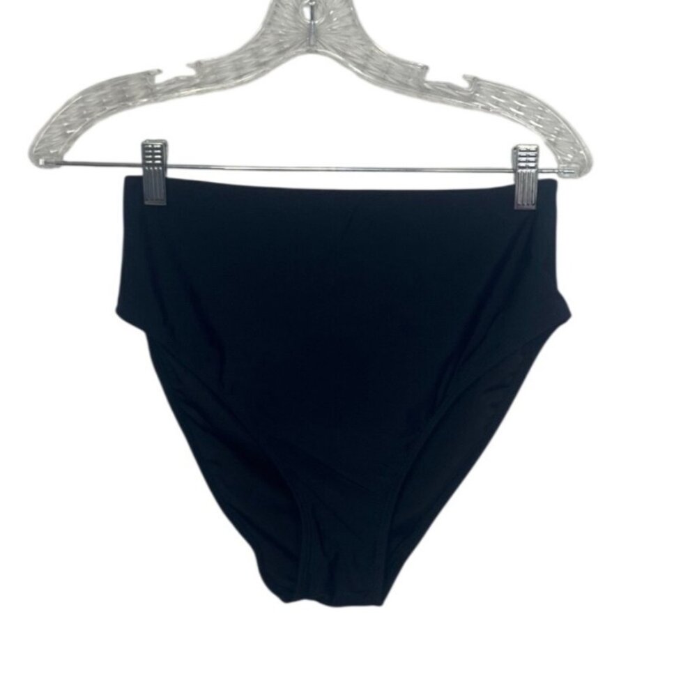 Tempt Me High Waisted Bikini Bottoms Womens Medium Black New Swimwear Summer